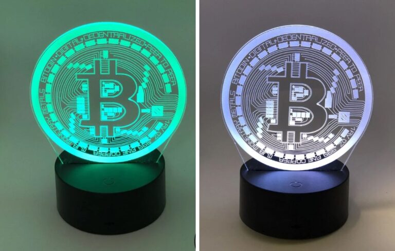 bitcoin price desk lamp