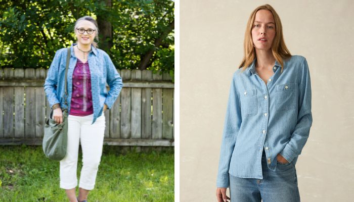 shop denim chambray shirts on sale